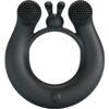 PRETTY LOVE – DAHLIA ANILLO VIBRADOR + ESTIMULADOR DE CLÍTOIS 12 VIBRACIONES NEGRO - intimamenities.com