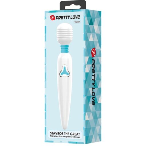PRETTY LOVE – CLOUD VIBRADOR WAND 7 VIBRACIONES BLANCO - intimamenities.com