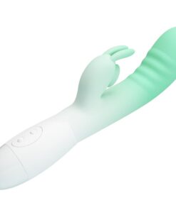 PRETTY LOVE – CERBERUS VIBRADOR RABBIT 3O VIBRACIONES VERDE - intimamenities.com