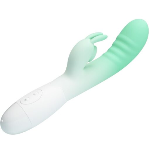 PRETTY LOVE – CERBERUS VIBRADOR RABBIT 3O VIBRACIONES VERDE - intimamenities.com