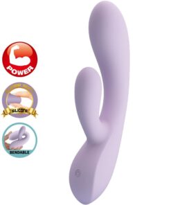 PRETTY LOVE – ROSOLYN VIBRADOR RABBIT 10 VIBRACIONES MORADO - intimamenities.com