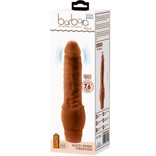 BAILE – BARBARA VIBRADOR REALÍSTICO 19.5 CM MULATO - intimamenities.com