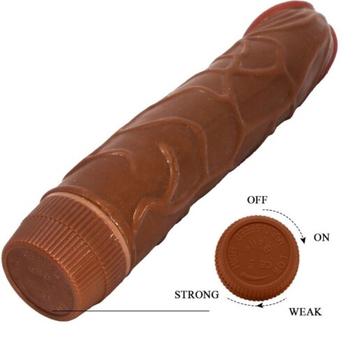 BAILE – BOB VIBRADOR REALÍSTICO 22.5 CM MULATO - intimamenities.com