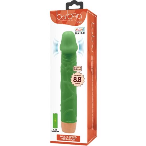 BAILE – BILL VIBRADOR REALÍSTICO 22.5 CM VERDE - intimamenities.com