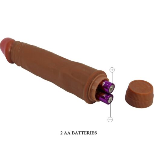 BAILE – DWARF VIBRADOR REALÍSTICO 21 CM MULATO - intimamenities.com