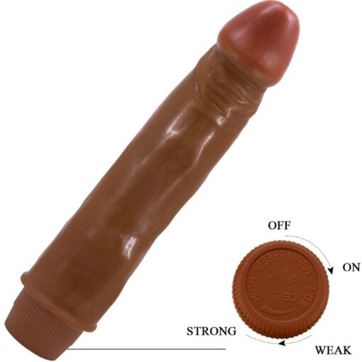 BAILE – DWARF VIBRADOR REALÍSTICO 21 CM MULATO - intimamenities.com