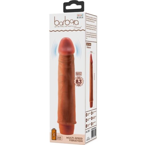 BAILE – DWARF VIBRADOR REALÍSTICO 21 CM MULATO - intimamenities.com