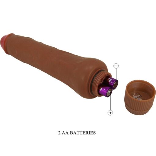 BAILE – DRYAD VIBRADOR REALÍSTICO 25 CM MULATO - intimamenities.com