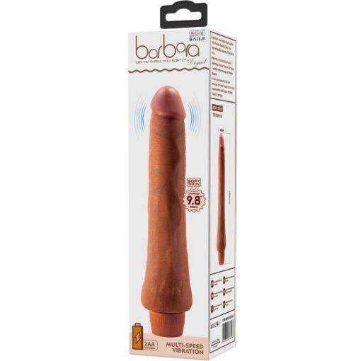 BAILE – DRYAD VIBRADOR REALÍSTICO 25 CM MULATO - intimamenities.com