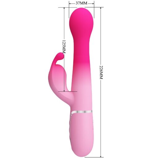 PRETTY LOVE – DEJON VIBRADOR RABBIT 3 EN 1 MULTIFUNCIÓN ROSA - intimamenities.com