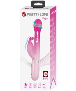 PRETTY LOVE – DEJON VIBRADOR RABBIT 3 EN 1 MULTIFUNCIÓN ROSA - intimamenities.com