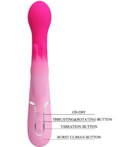 PRETTY LOVE – DEJON VIBRADOR RABBIT 3 EN 1 MULTIFUNCIÓN ROSA - intimamenities.com