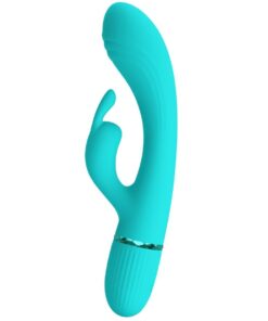 PRETTY LOVE – SCOCCO VIBRADOR RABBIT TURQUESA - intimamenities.com
