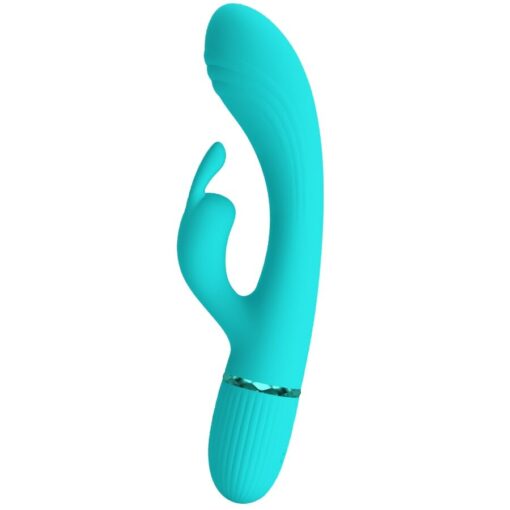 PRETTY LOVE – SCOCCO VIBRADOR RABBIT TURQUESA - intimamenities.com