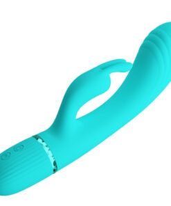 PRETTY LOVE – SCOCCO VIBRADOR RABBIT TURQUESA - intimamenities.com