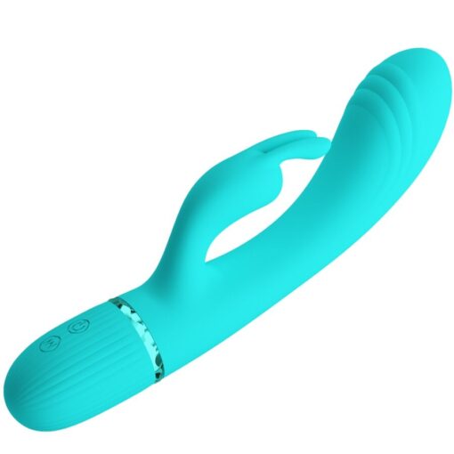 PRETTY LOVE – SCOCCO VIBRADOR RABBIT TURQUESA - intimamenities.com