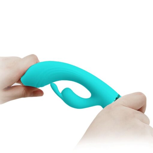 PRETTY LOVE – SCOCCO VIBRADOR RABBIT TURQUESA - intimamenities.com