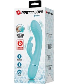PRETTY LOVE – SCOCCO VIBRADOR RABBIT TURQUESA - intimamenities.com