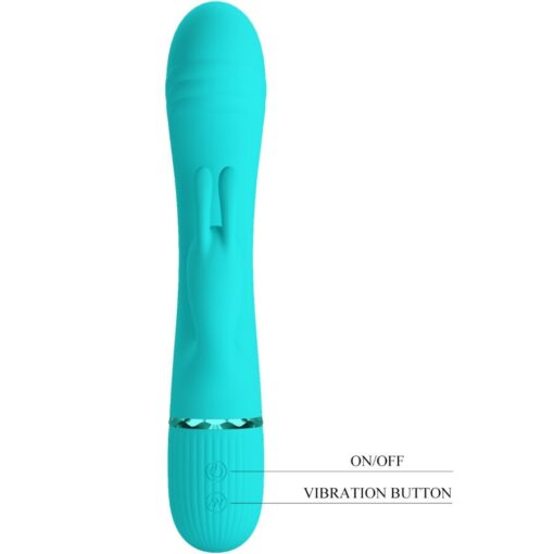 PRETTY LOVE – SCOCCO VIBRADOR RABBIT TURQUESA - intimamenities.com