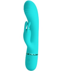PRETTY LOVE – SCOCCO VIBRADOR RABBIT TURQUESA - intimamenities.com