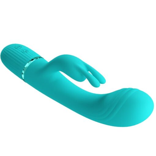 PRETTY LOVE – SCOCCO VIBRADOR RABBIT TURQUESA - intimamenities.com