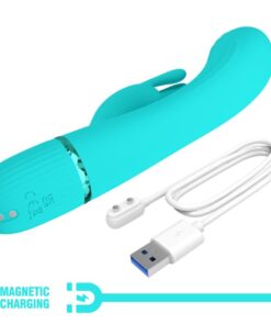 PRETTY LOVE – SCOCCO VIBRADOR RABBIT TURQUESA - intimamenities.com