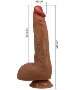 BAILE – BEAUTIFUL WILKS VIBRADOR REALÍSTICO DE 5 CONFIGURACIONES 25 CM MULATO - intimamenities.com