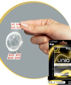 UNIQ – PULL PRESERVATIVOS CON TIRAS SIN LÁTEX 3 UNIDADES - intimamenities.com