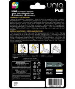 UNIQ – PULL PRESERVATIVOS CON TIRAS SIN LÁTEX 3 UNIDADES - intimamenities.com