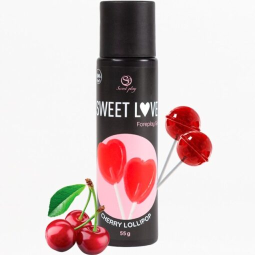 SECRETPLAY – CEREZA LOLLIPOP GEL SWEET LOVE 60 ML - intimamenities.com