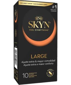 SKYN – PRESERVATIVO LARGE AJUSTE EXTRA 10 UNIDADES - intimamenities.com