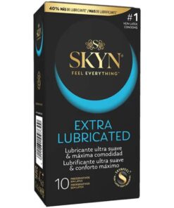 SKYN – PRESERVATIVO EXTRA LUBRICADO 10 UNIDADES - intimamenities.com