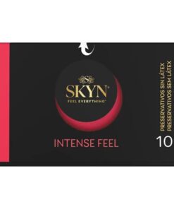 SKYN – PRESERVATIVO INTENSE FEEL TEXTURA CON DISEÑO ONDULADO 10 UNIDADES - intimamenities.com