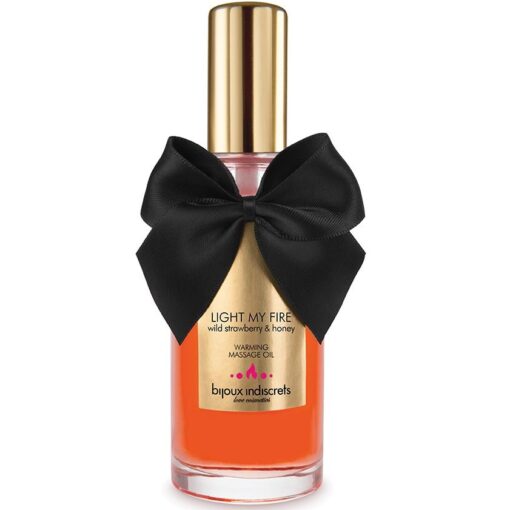 BIJOUX – ACEITE MASAJE EFECTO CALOR AROMA FRESA - intimamenities.com