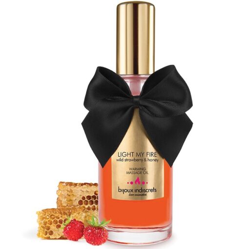 BIJOUX – ACEITE MASAJE EFECTO CALOR AROMA FRESA - intimamenities.com