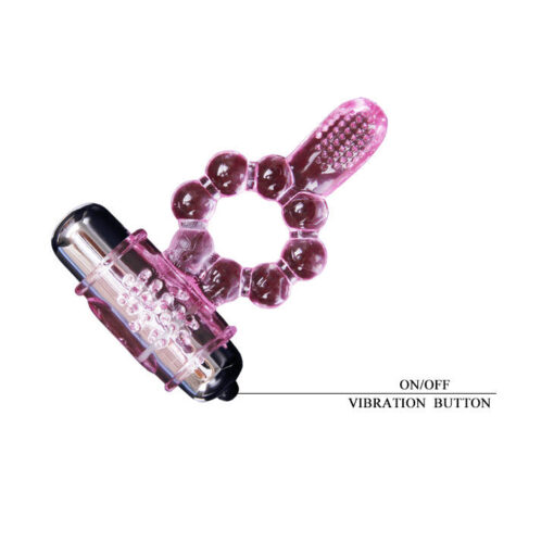 BAILE – ANILLO SILICONA 10 RITMOS LENGUA CON VIBRACIÓN ROSA - intimamenities.com