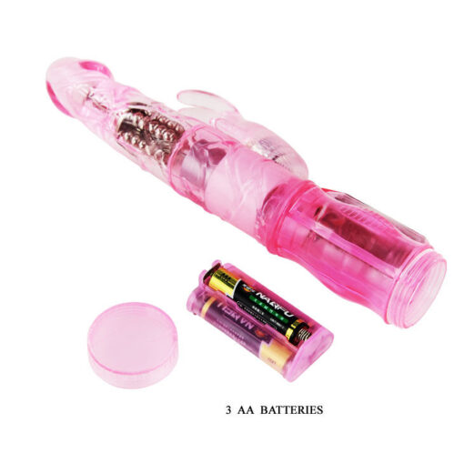 BAILE – MINI ROTADOR RABBIT ROSA SUPERESTIMULADOR - intimamenities.com