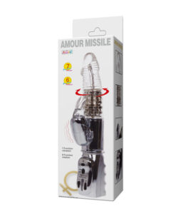 BAILE – AMOUR MISSILE ROTADOR TRANSPARENTE 26.5 CM - intimamenities.com