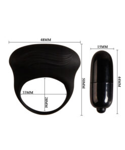PRETTY LOVE – BERTRAM ANILLO VIBRADOR NEGRO - intimamenities.com
