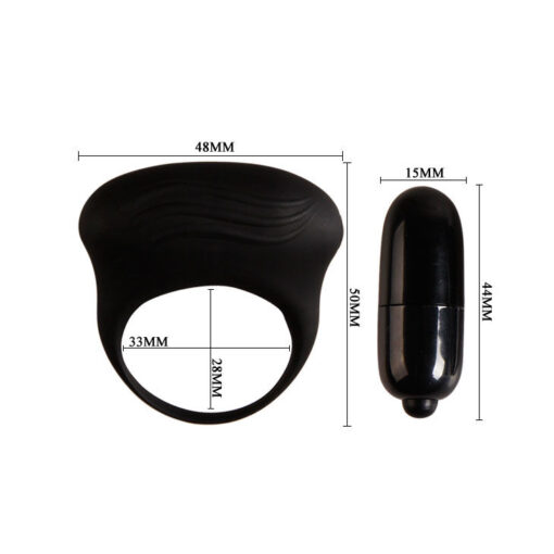 PRETTY LOVE – BERTRAM ANILLO VIBRADOR NEGRO - intimamenities.com
