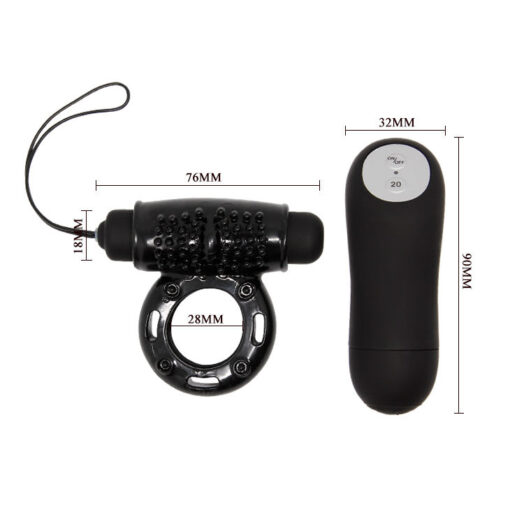 BAILE – ANILLO CONTROL REMOTO NEGRO 20V - intimamenities.com