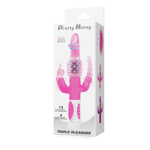 BAILE – PRETTY BUNNY TRIPLE VIBRADOR ROTADOR - intimamenities.com