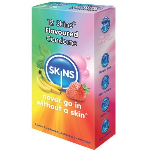 SKINS – PRESERVATIVO SABORES VARIOS 12 UDS - intimamenities.com