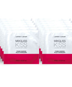 MIXGLISS – LUBRICANTE BASE AGUA SABOR A FRESA 12 MONODOSIS 4 ML - intimamenities.com