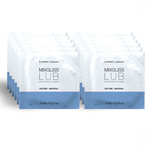 MIXGLISS – LUBRICANTE BASE DE AGUA NATURAL 12 MONODOSIS 4 ML - intimamenities.com