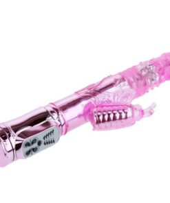BAILE – VIBRADOR RECARGABLE CON ROTACION Y ESTIMULADOR THROBBING BUTTERF - intimamenities.com