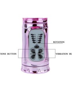 BAILE – VIBRADOR RECARGABLE CON ROTACION Y ESTIMULADOR THROBBING BUTTERF - intimamenities.com