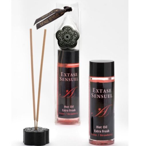 EXTASE SENSUAL – ACEITE MASAJE EFECTO EXTRA FRESH FRESA 100 ML - intimamenities.com