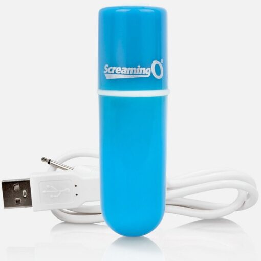 SCREAMING O – BALA VIBRADORA RECARGABLE VOOOM AZUL - intimamenities.com