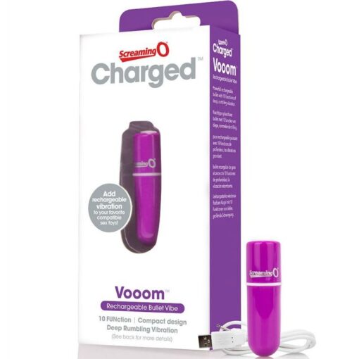SCREAMING O – BALA VIBRADORA RECARGABLE VOOOM LILA - intimamenities.com